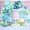 Under the Sea Balloon Arch – Pastel Blue, Teal & Lime Green Balloon Garland with Metallic Balloons for Ocean, Shark Theme Birthday Party & Baby Shower Decorations (Girls & Boys)
